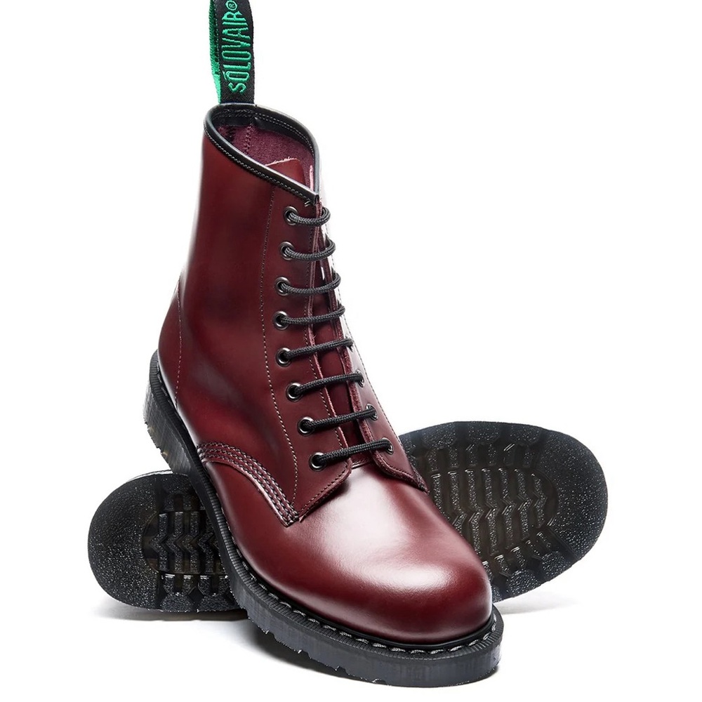 Solovair Oxblood High Shine Derby Boot